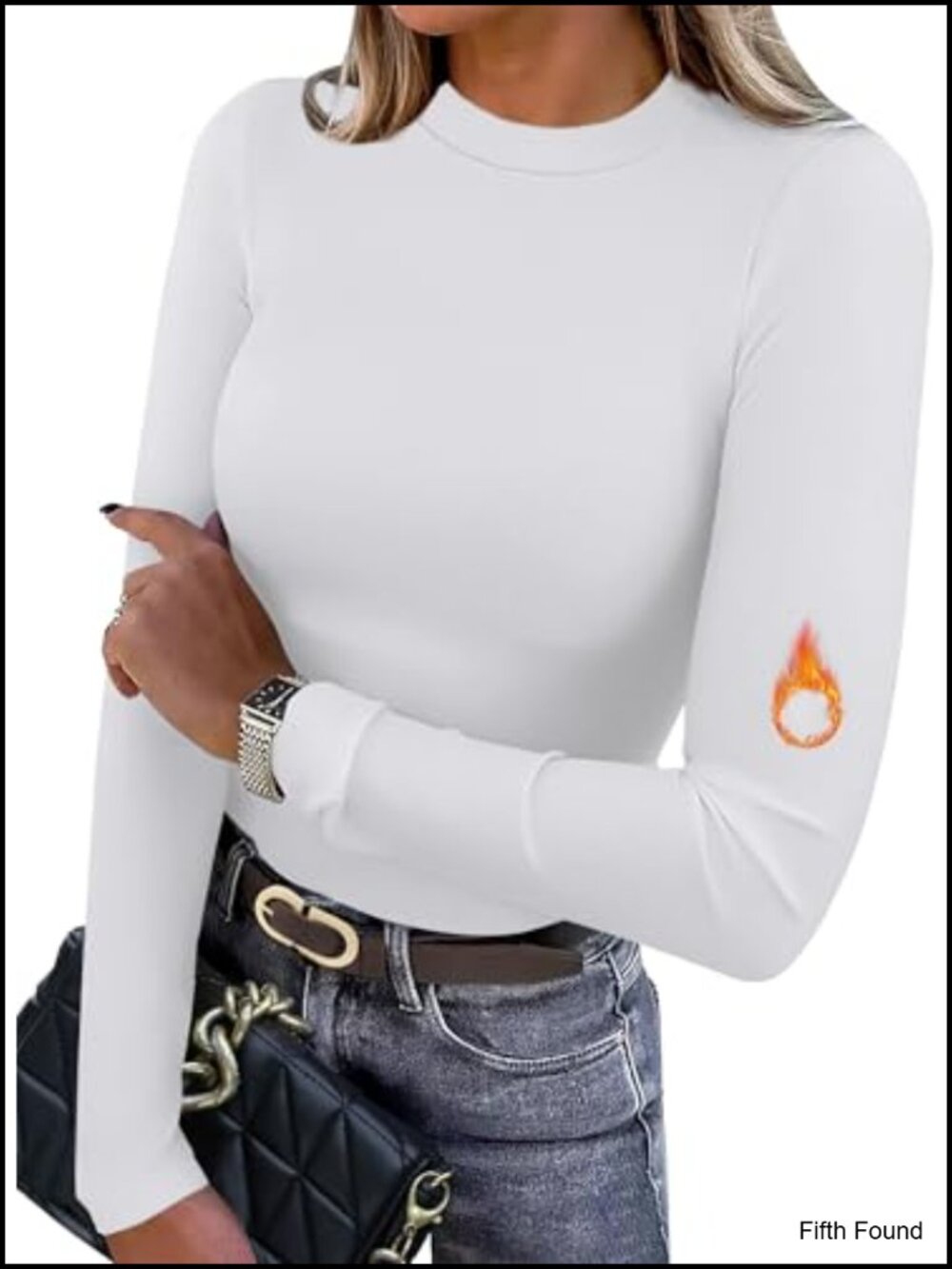 Women's Long Sleeve Fleece Thermal Mock Neck Shirt Slim Fit Base Layer
